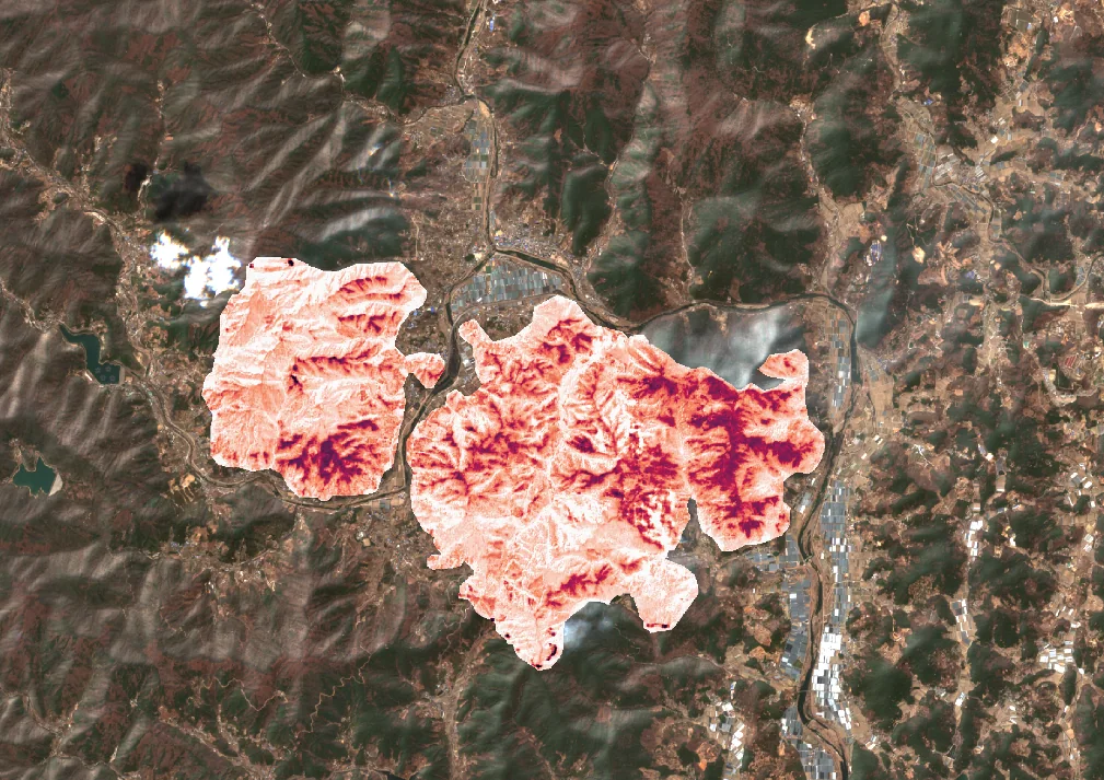 산청 산불 — dNBR 피해등급 분류