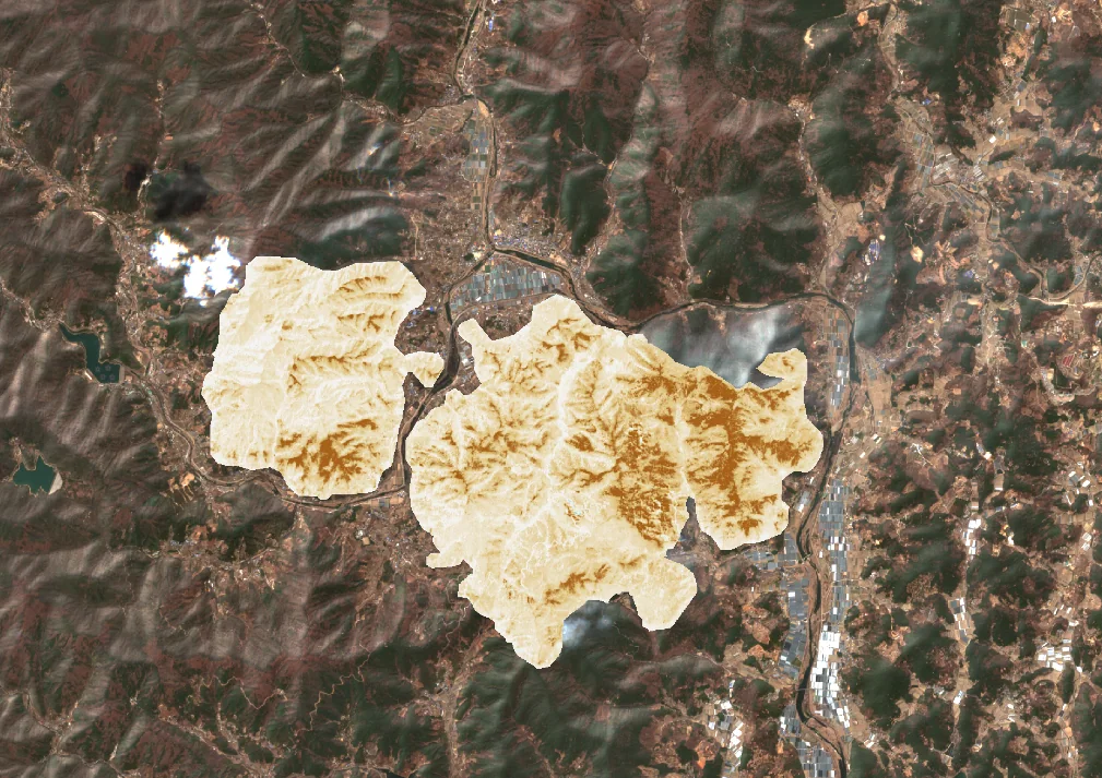 산청 — 피해 범위 추출